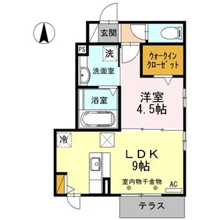 アルバグランデ西条 B棟【1階】の間取り