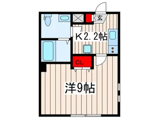 テラス門前仲町【2階】の間取り