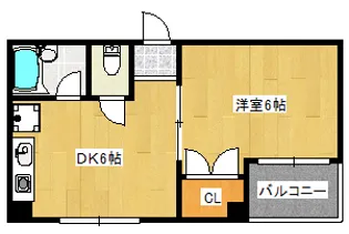 ぱすてる夕陽丘【5階】の間取り