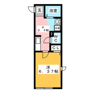 リヴェール湘南【1階】の間取り
