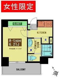 ミニヨン東大井【7階】の間取り
