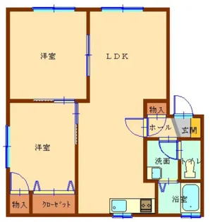 ハピネス中川 A棟【2階】の間取り