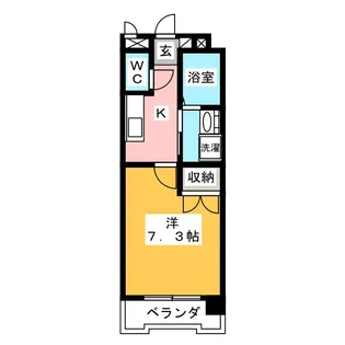 ウイングステージ御器所【1階】の間取り