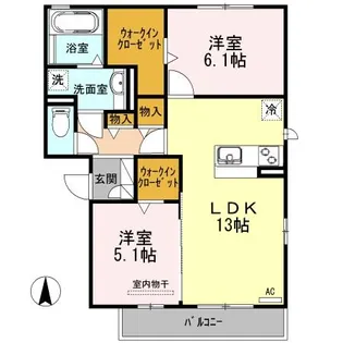 エスポワール【2階】の間取り