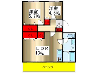 シャルム大山【3階】の間取り