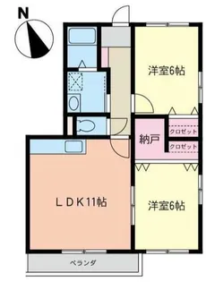 リトル・ウッド壱番館【2階】の間取り
