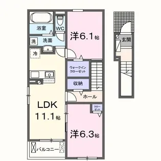 フェザント テイル【2階】の間取り