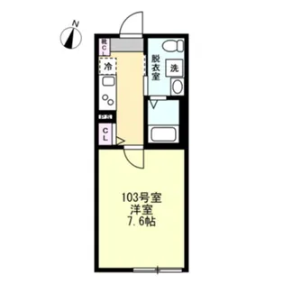 グラシア長津田【1階】の間取り
