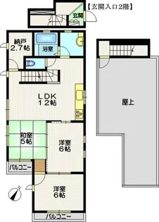 カサ デ ノンナ【3階】の間取り