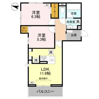 アメニティ 美南東【1階】の間取り