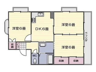 サンシャトー永吉【1階】の間取り