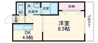 アンプルール クラージュ コリーヌシャンI【2階】の間取り