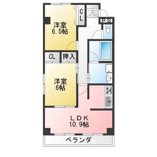 ファヴォール豊明A棟【1階】の間取り