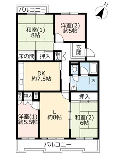 UR藤沢台第三【2階】の間取り