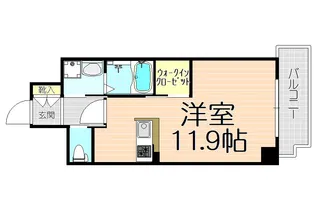 ルーチェ天神橋【3階】の間取り