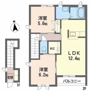 フィリフィヨンカ【2階】の間取り