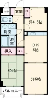 レリーフハイツ竹ノ塚【5階】の間取り