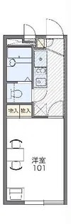 レオパレスエスペランサD【1階】の間取り