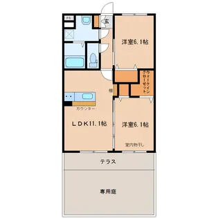 ユーミー・M【1階】の間取り