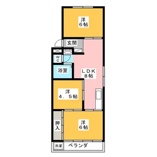 山田ハイツ【2階】の間取り