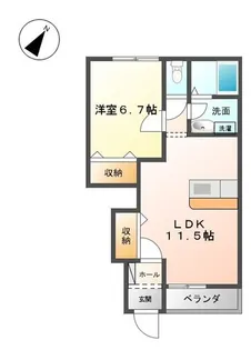 サフィニア【1階】の間取り