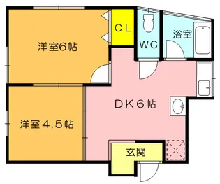 熊本県熊本市中央区大江1【アパート】の間取り