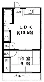 メーベルハイツ【1階】の間取り