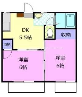 コーポ笹【1階】の間取り
