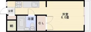 ハイツKYOYA【1階】の間取り