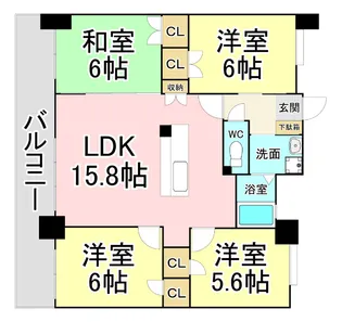 福岡県北九州市小倉北区砂津3【マンション】の間取り