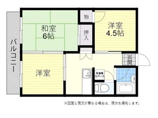 カツアキアパート【2階】の間取り