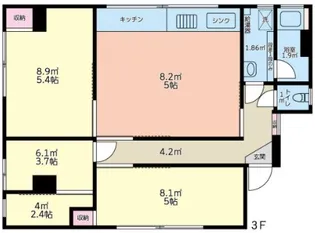 野口ビル【3階】の間取り