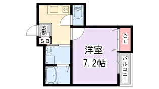 ディアコート香里【1階】の間取り