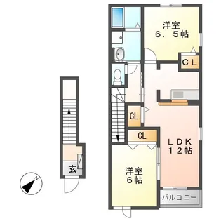 レクサス共栄E【2階】の間取り