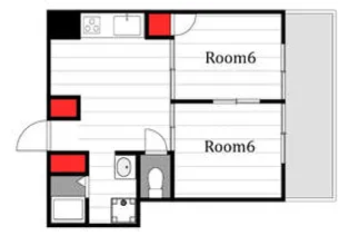 ハイツ岡本【5階】の間取り