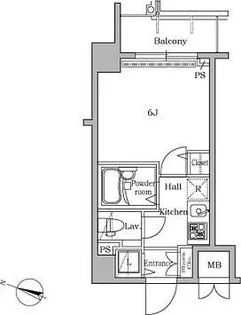東京都渋谷区広尾5【マンション】の間取り