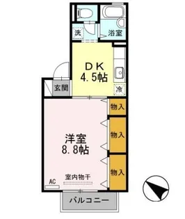 フロラシオン川内 II棟【2階】の間取り