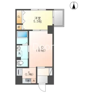 岡山県岡山市北区奉還町1【マンション】の間取り