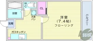 リーフサイドビレッジB棟【2階】の間取り