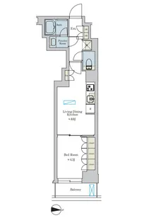 Brillia ist 池尻大橋【4階】の間取り