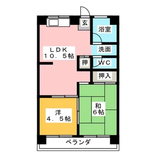 第1Uコーポ【2階】の間取り