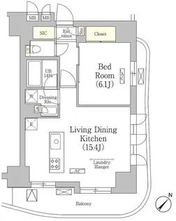 東京都中央区佃2【マンション】の間取り