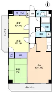 グリーンアーク勝田台【3階】の間取り