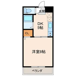 ルチェーレ愛野II【2階】の間取り