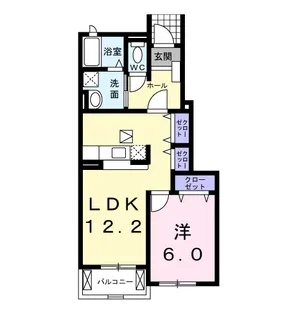 メゾン双鶴C【1階】の間取り