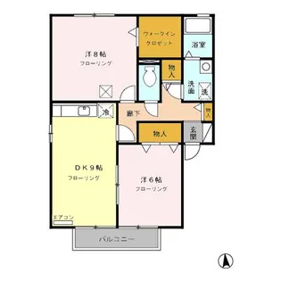 2DKの間取り画像