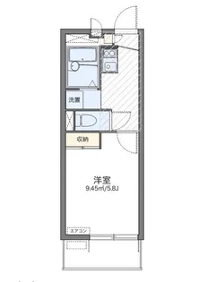 レオパレスホワイトヒルズII【1階】の間取り