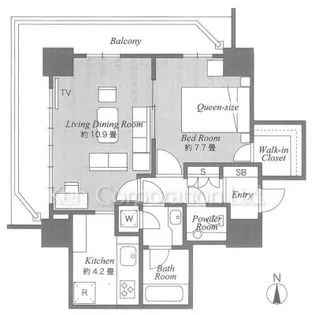 恵比寿ガーデンテラス壱番館【9階】の間取り