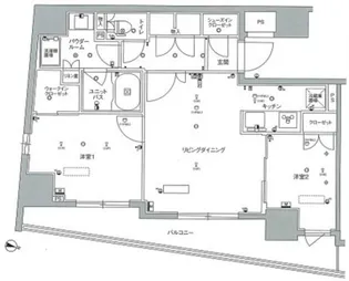 2LDKの間取り画像
