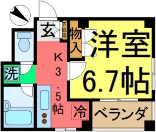 TKグレイスビルII【2階】の間取り